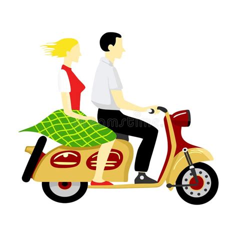 Couple On Motorcycle Stock Vector Illustration Of Silhouette 35544150