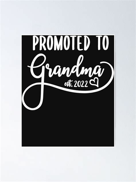 Cute Promoted To Grandma Est 2022 Poster For Sale By Ursulazerhuse