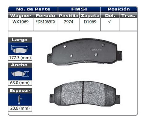 Balatas Delanteras Ford Lobo Xlt 2006 2007 2008 Wagner Meses Sin