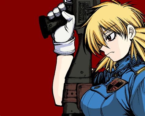 Blonde Hair Gun Hellsing Red Eyes Seras Victoria Weapon Konachan