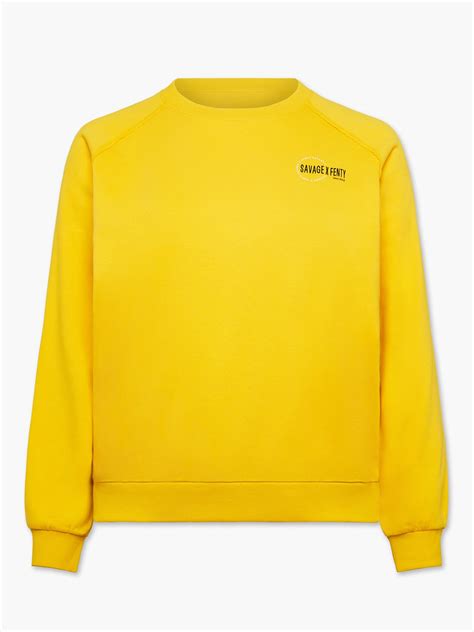 Essential Terry Scope Logo Raglan Sweatshirt In Gold And Yellow Savage X Fenty France