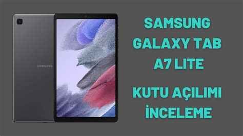 Samsung Galaxy Tab A Lite Kutu A Ilimi Nceleme Youtube