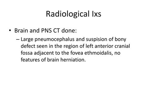 cerebrospinal fluid leak (CSF leak) | PPTX