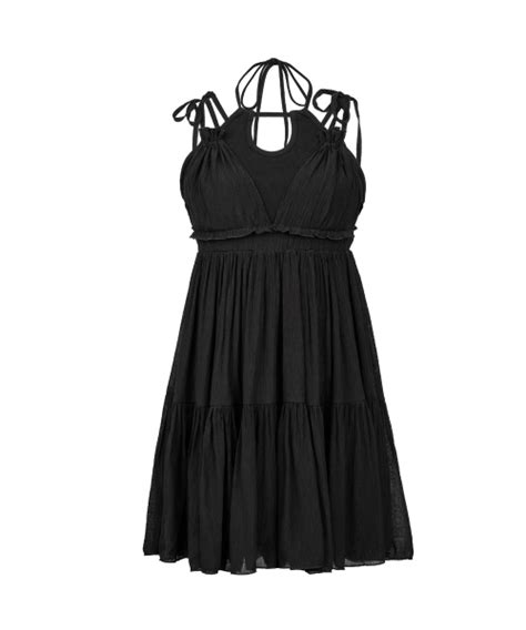 MUSINSA ROUGHNECK Ribbon Flared Dress Black