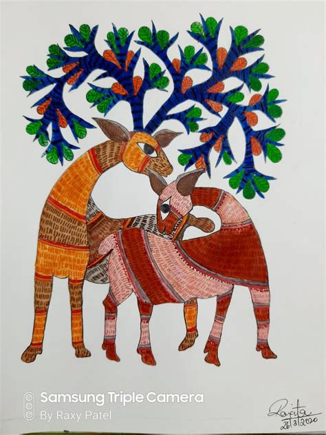 My First Attempt In Painting Gond Art Indian Folk Art Online