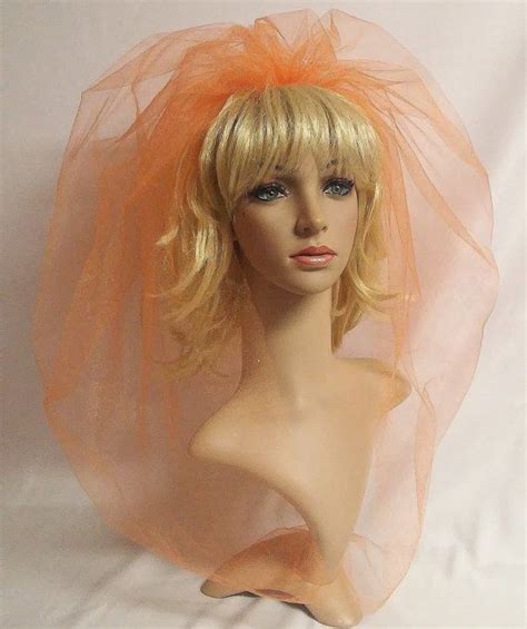 Wedding Veilorange Bubble Bridal Veilorange Bridal Accessoriesorange Veil Wedding Veils