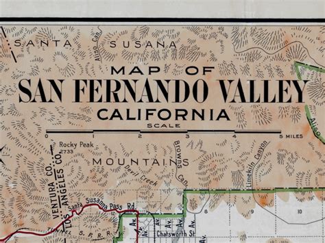 Vintage Map of the San Fernando Valley 1923