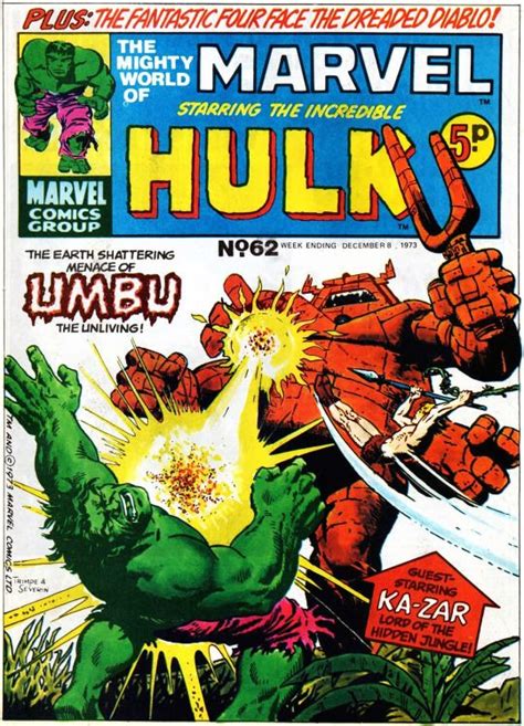 1973 Uk Cover Art By Herb Trimpe And John Severin Hulk 110 1968