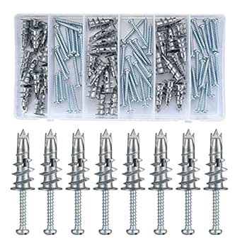 Pcs Self Drilling Drywall Anchors With Screws Zinc Heavy Duty