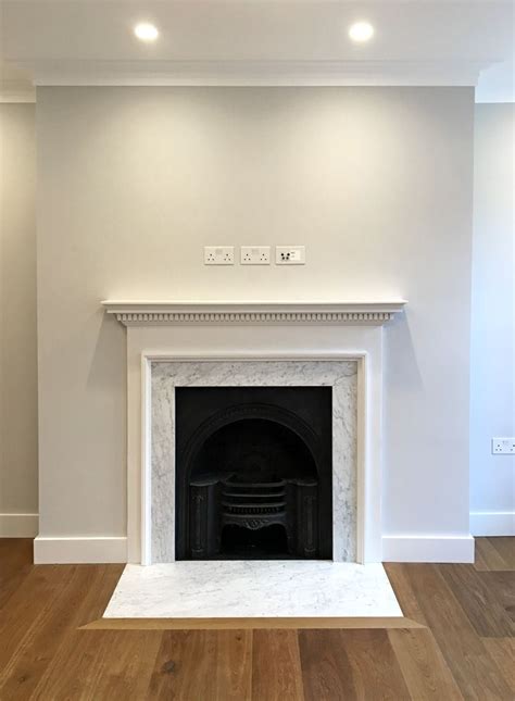 Timber Fire Surround And Flush Marble Hearth Marble Hearth House