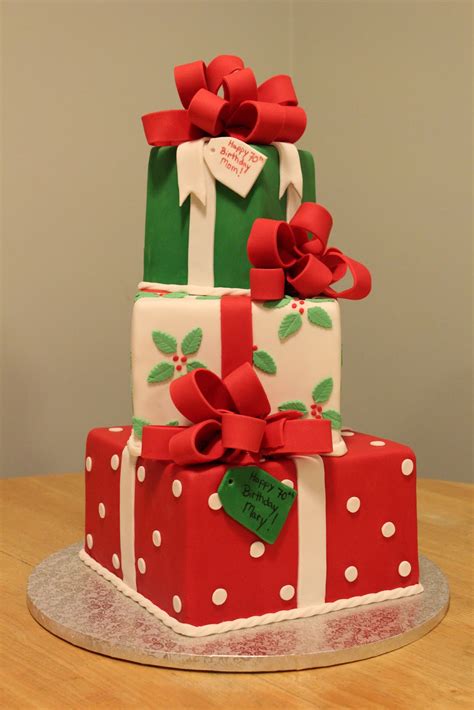 The Red-Headed Baker: Christmas Present Box Cake