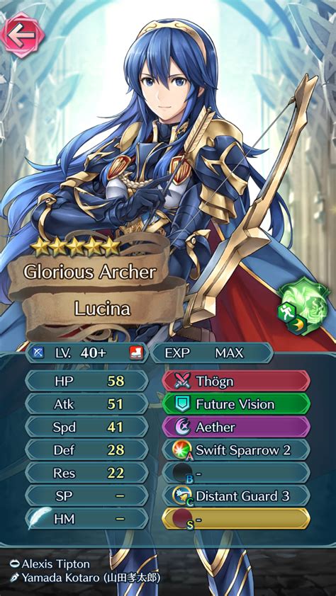 Legendary Lucina Stats Serenes Forest