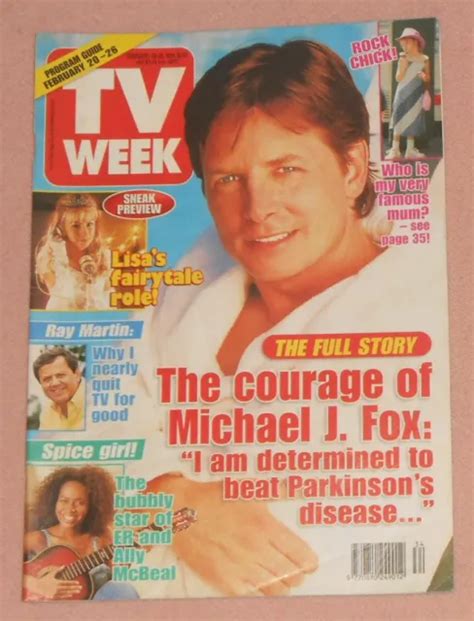 Tv Week 1999 Michael J Fox Cover Christina Ricci Sean Connery Katrina