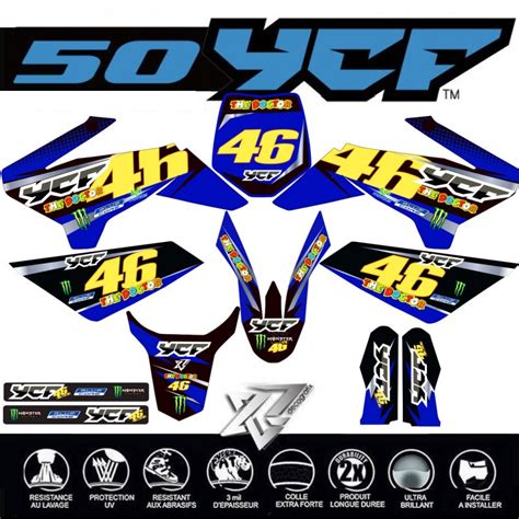 KIT DECO YCF 50 MONSTER ENERGY TEAM 2021 2022 Par Decografix Couleur