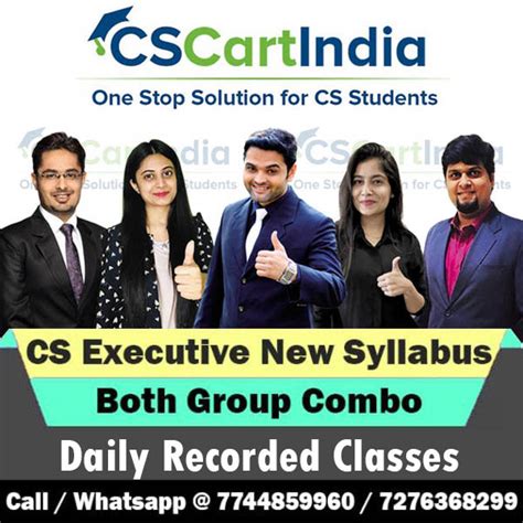 New Syllabus Cs Executive Video Lectures Both Groups Cscartindia