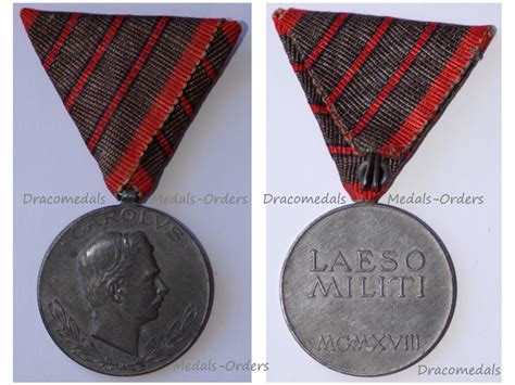 Austria Hungary Ww1 Wound Medal Laeso Militi 3 Wounds Austrian Military