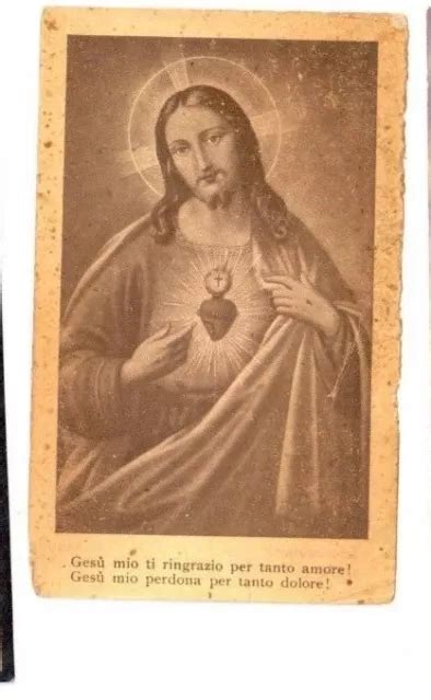 Santino Holy Card Ges Novena Al Sacro Cuore Azi Eur