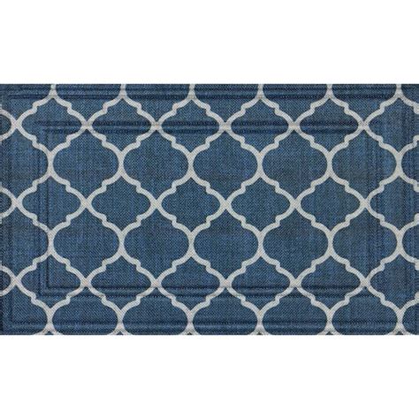 Trafficmaster Quatrefoil Midnight 18 In X 30 In Door Mat 60671280618x30