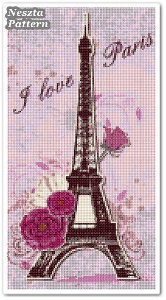 Eiffel Tower Cross Stitch Pattern Eiffel Tower X Stitch Pattern Paris