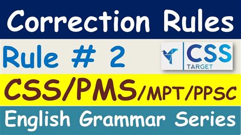 Sentence Correction Rules Rule 2 English Grammar Correction CSS