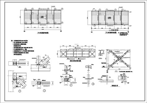 某钢结构连廊结构设计图含电算文件节点详图土木在线
