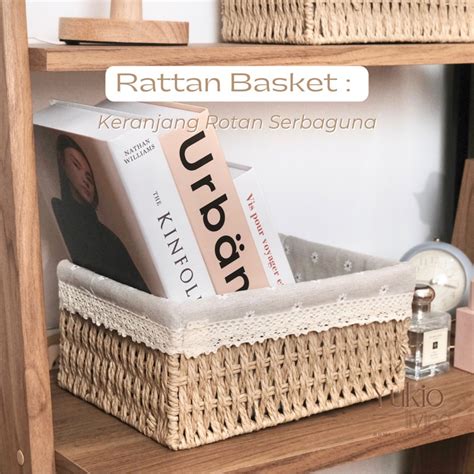 Jual Yukio Rattan Storage Basket Keranjang Penyimpanan Rotan