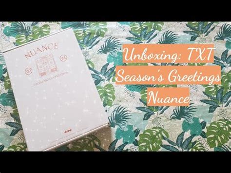 Unboxing TXT Season S Greetings Nuance YouTube