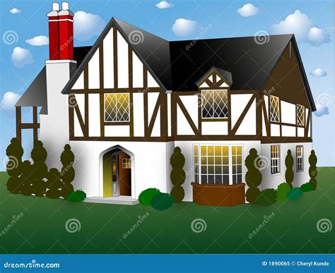 English Tudor Style Stock Vector Illustration Of House 1890065