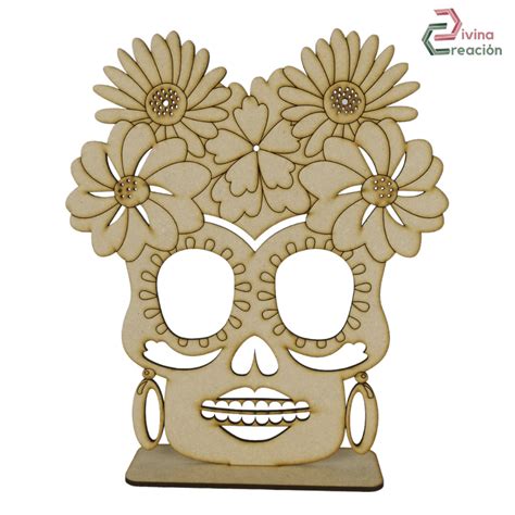 Kit 2 figuras Catrinas Calaveras Mdf Día Muertos Halloween Moda de