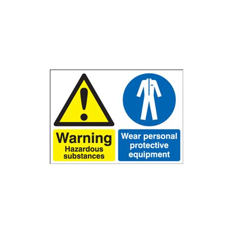 Warning Hazardous Substances Wear Ppe Signs