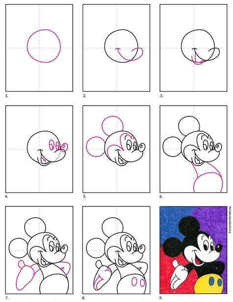 Mickey Mouse Drawing Tutorial