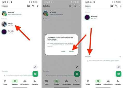 Cómo silenciar los estados de WhatsApp de un contacto