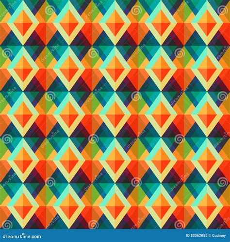 Retro Rhombus Seamless Pattern Stock Vector Illustration Of Mexico