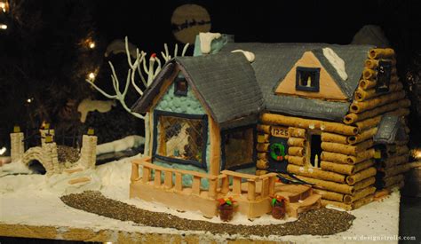 Log Cabin Gingerbread House Using Pirouette Cookies Gingerbread House