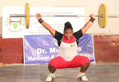 Weightlifting African Senior Championship Rick Confiance Chakira Rose Silver Medallists