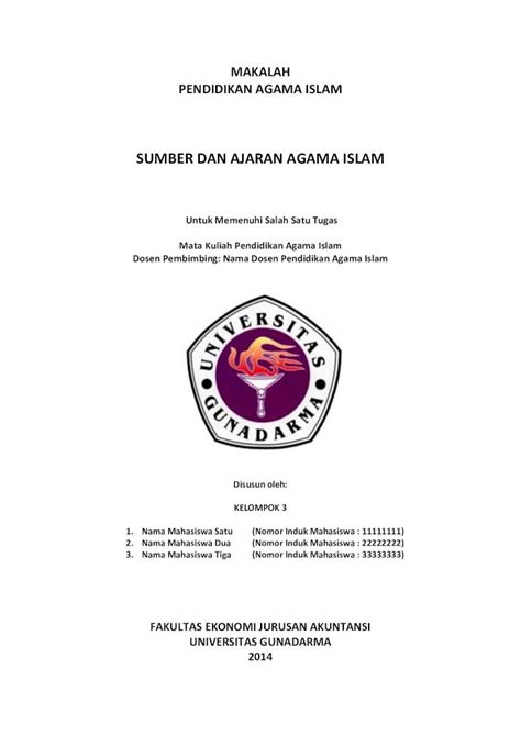 Pdf Contoh Cover Makalah Dokumen Tips