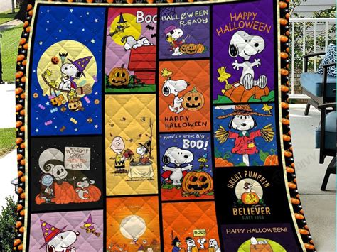 Peanuts Snoopy Halloween King Size Bed Sheet Seasonal Decor