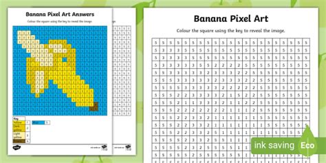 Free Banana Pixel Art Template L Insegnante Ha Fatto