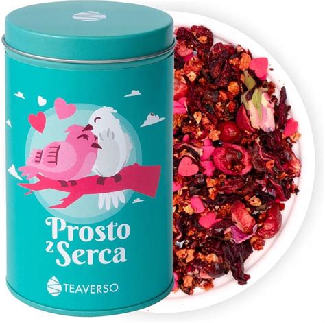 Herbata Teaverso Herbata Owocowa Hibiskus Róża Truskawka 80g Puszka