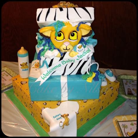 Baby Simba Cake I Made For My Daughter Baby Shower - CakeCentral.com