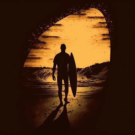 surfer silhouette aesthetic 21816033 Stock Photo at Vecteezy