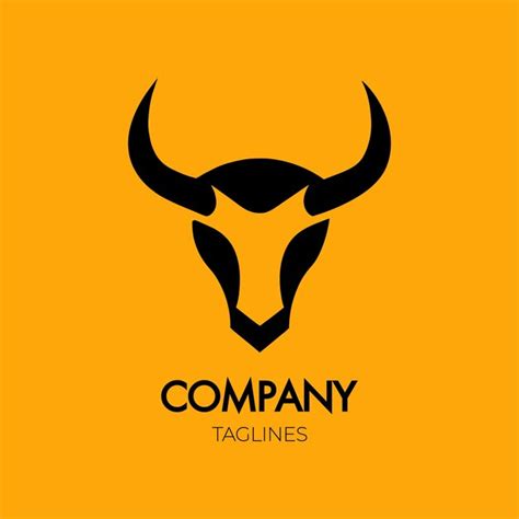 Premium Vector Simple Bull Head Vector Logo Illustration Concept