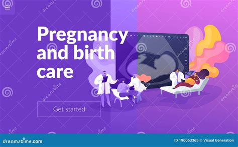 Maternity Services Landing Page Concept Stock Vector Illustration Of