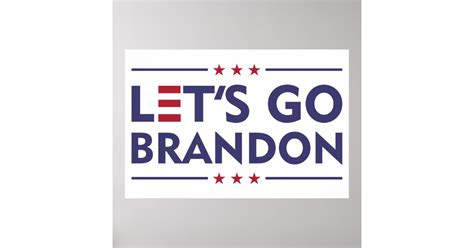 Lets Go Brandon Poster Zazzle