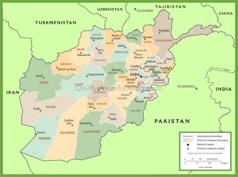 Political map of Afghanistan - Ontheworldmap.com