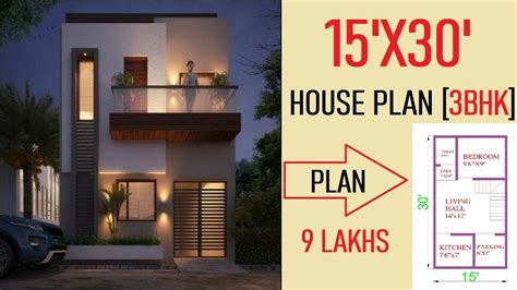 15x30 House Plan North Facing1530 3bhk House Design15x30 Duplex House Design1530 Ghar Ka