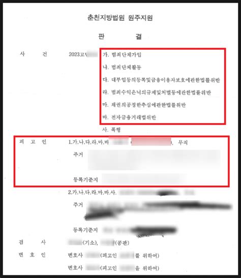 형사 불법 대부업 공범 합의 배상 없이 2심에서 감형 성공사례 성공사례 춘천변호사 법률사무소 강일