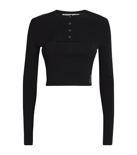 Womens Alexander Wang Black Cropped Cardigan And Cami Set Harrods