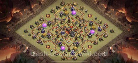 Best Anti 2 Stars War Base Th10 With Link Anti Air Dragon 2023 Town Hall Level 10 Cwl Base