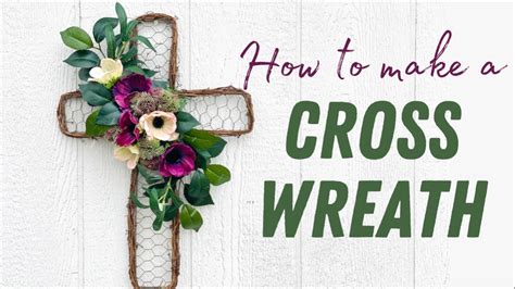 How To Make An Easter Cross Wreath DIY Door Hanger Tutorial YouTube